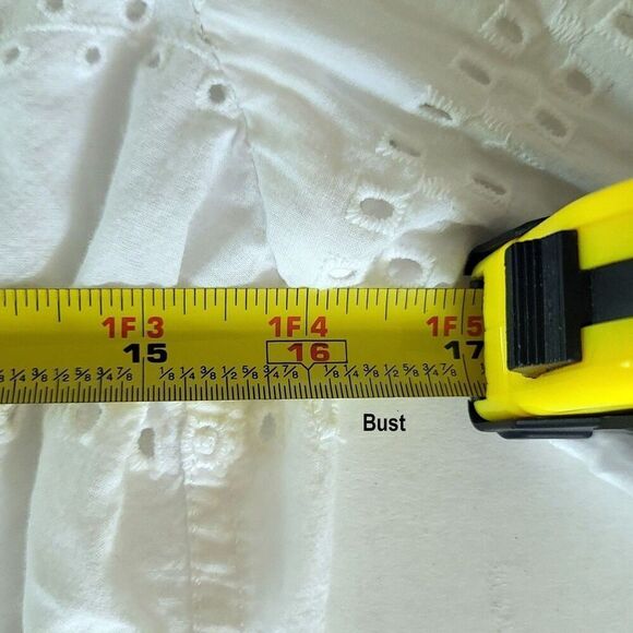 Maurices Eyelet Sanp Down White Long Sleeve Blazer Top Size S - Picture 6 of 7